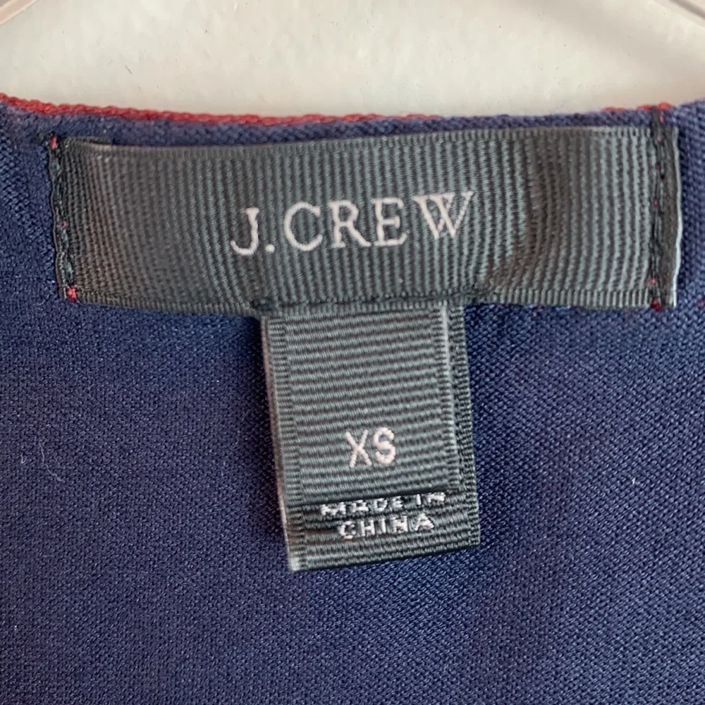 J. Crew Tassel Front V Neck Tank with Split Hemline